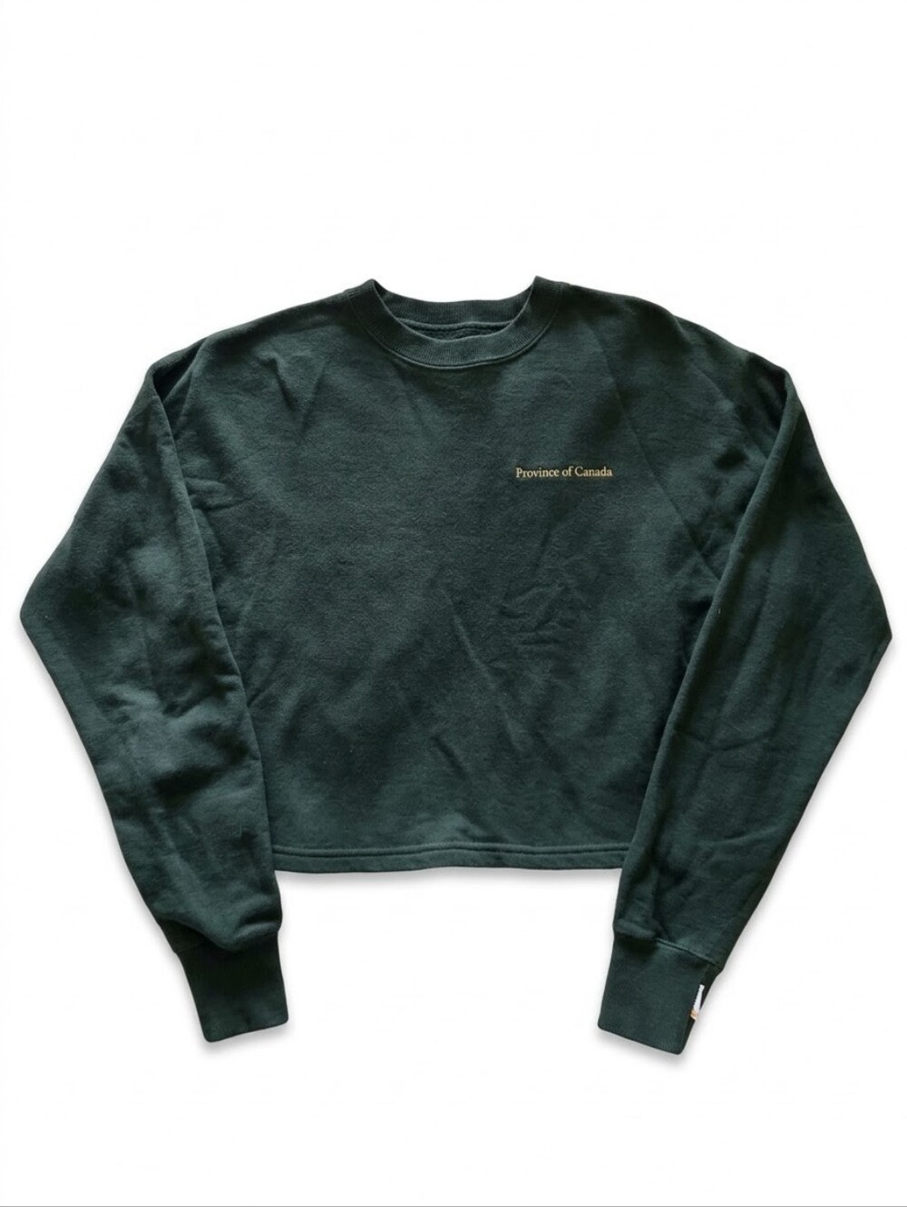 Province of Canada Forest Green Cropped Sweatshirt XS